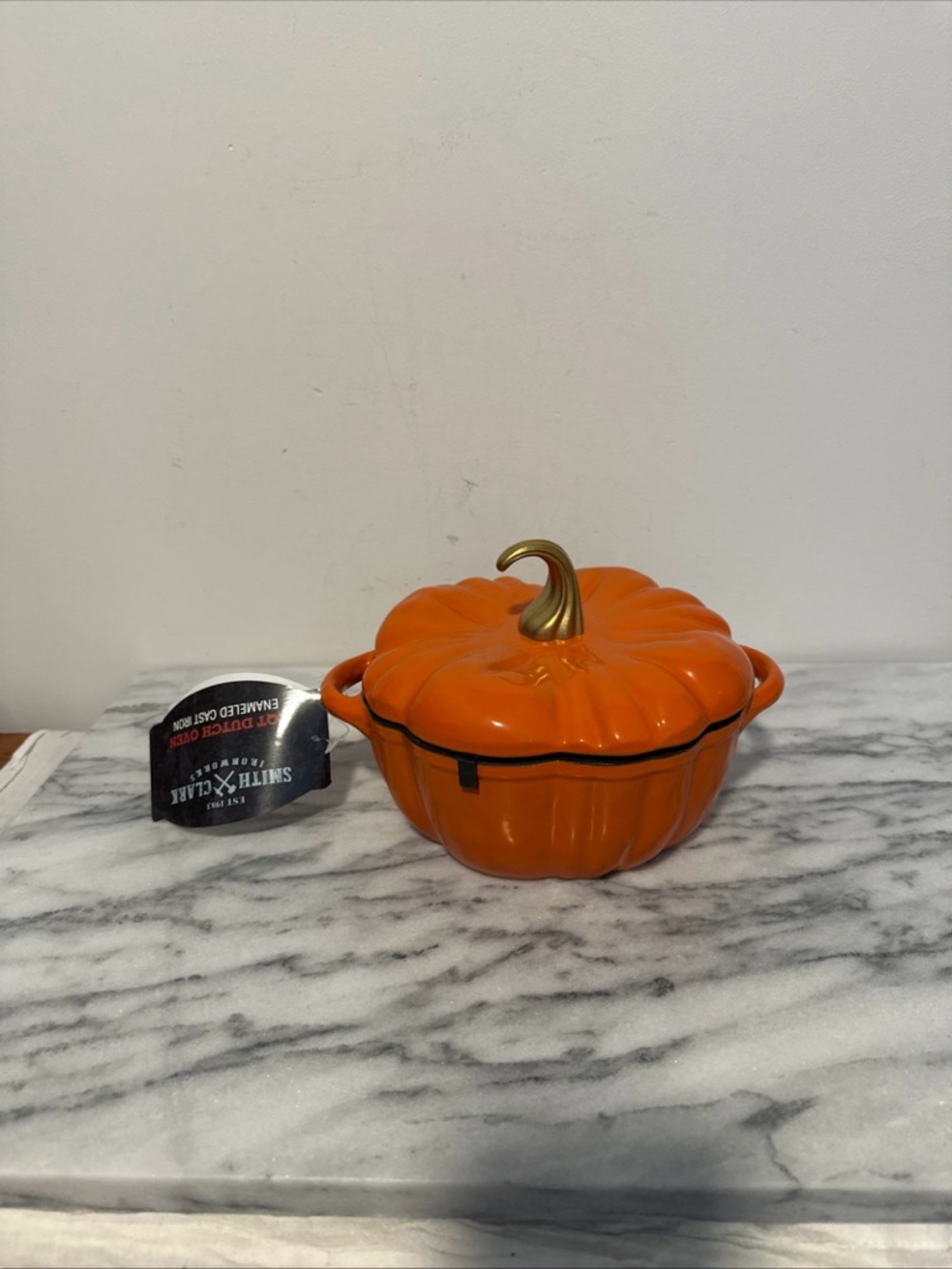 Pumpkin Shaped Covered Casserole Dish - Orange new with tags